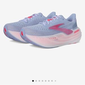Brooks Womens Glycerin Max in blue heron/divapink/white. Size 9.5